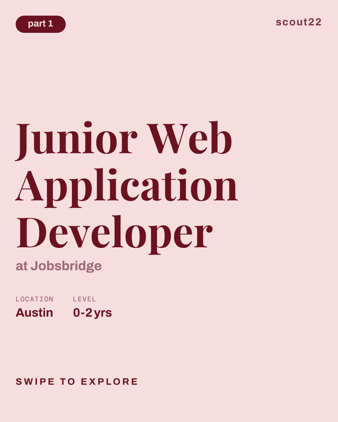 Junior Web Application Developer at Jobsbridge