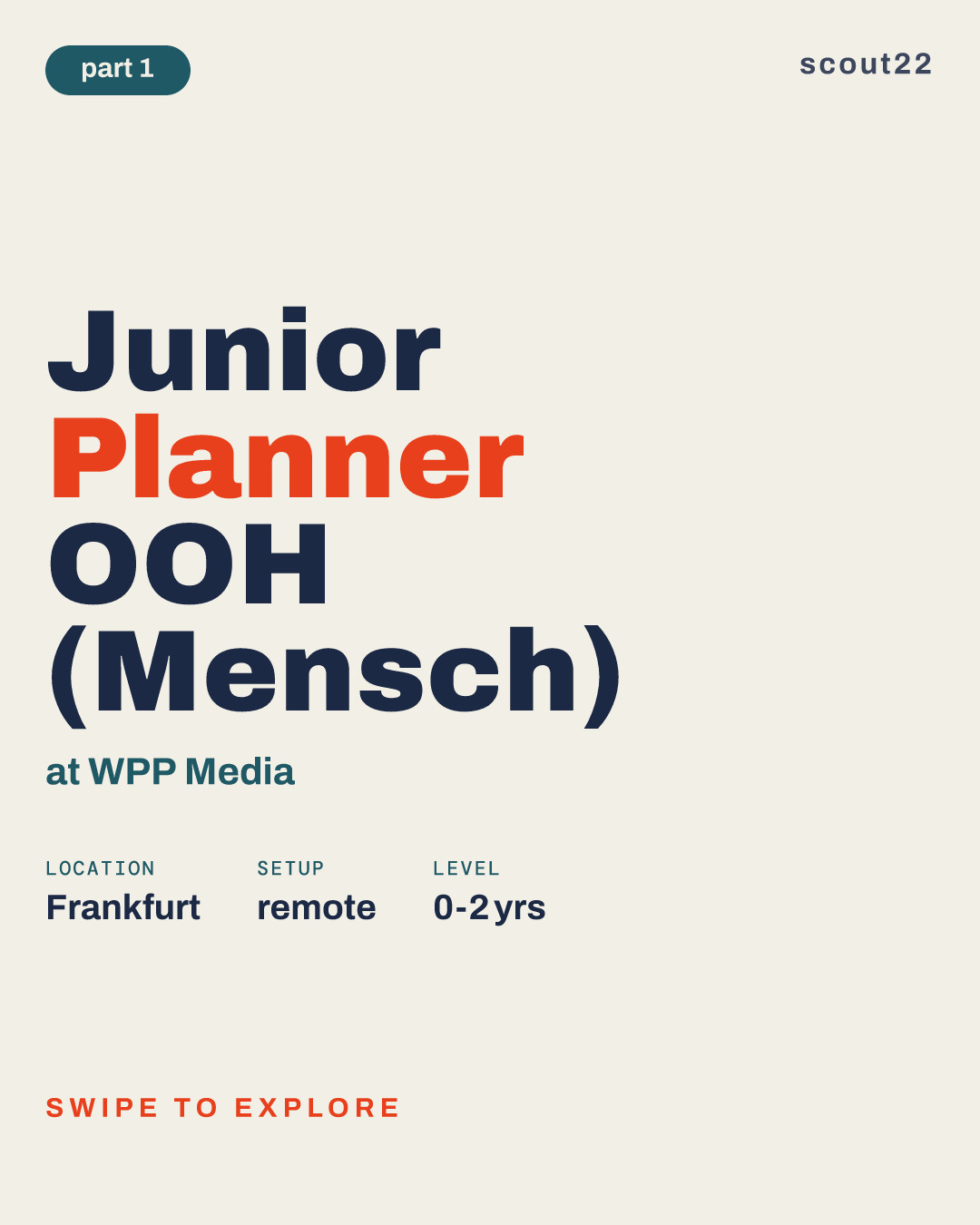 Junior Planner OOH (Mensch) at WPP Media