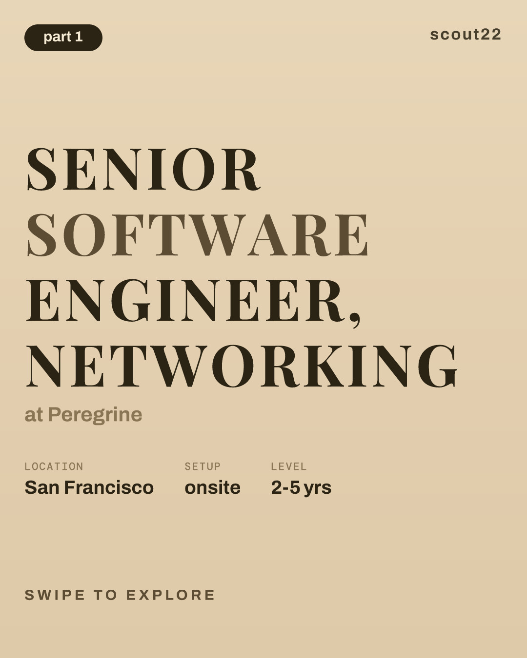Senior Software Engineer, Networking at Peregrine