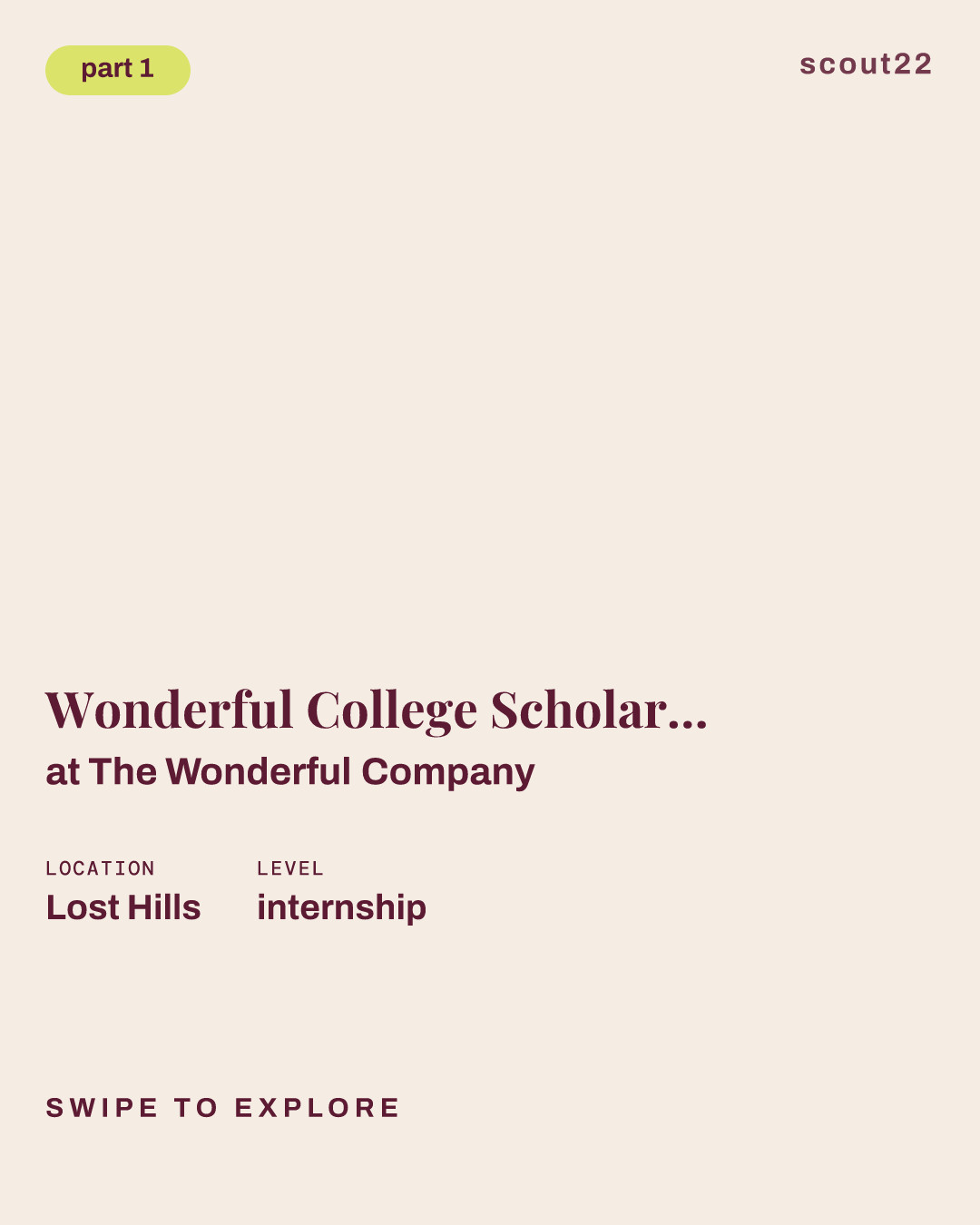 Wonderful College Scholar Summer Internship, CSR Preschool at The Wonderful Company