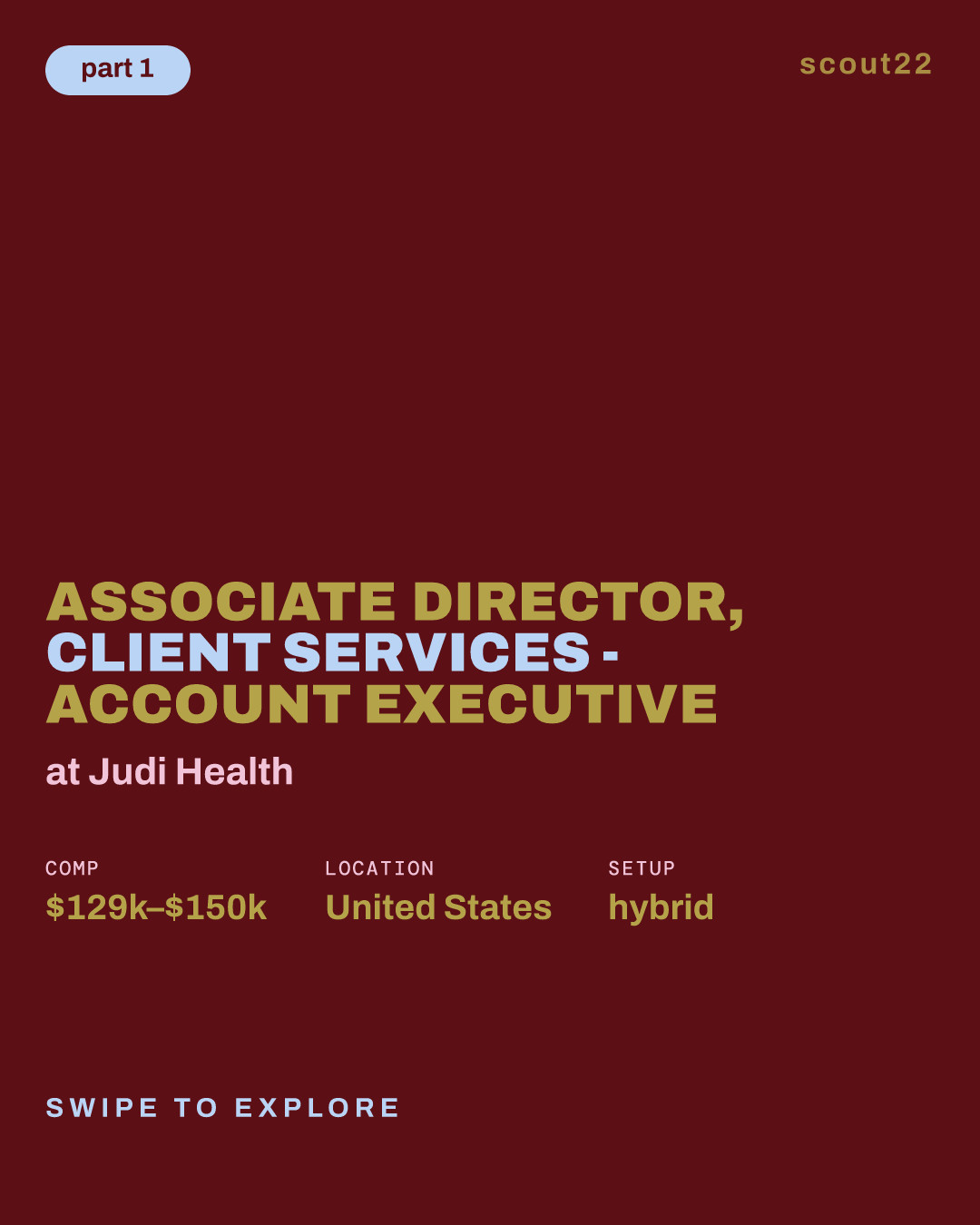 Associate Director, Client Services - Account Executive at Judi Health