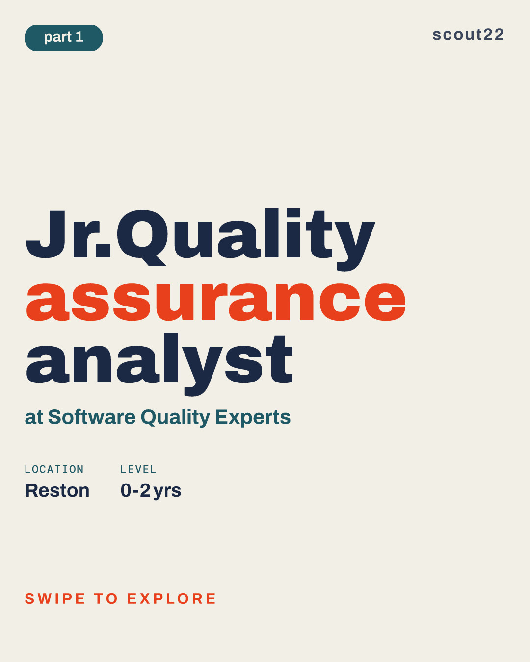 Jr.Quality assurance analyst at Software Quality Experts