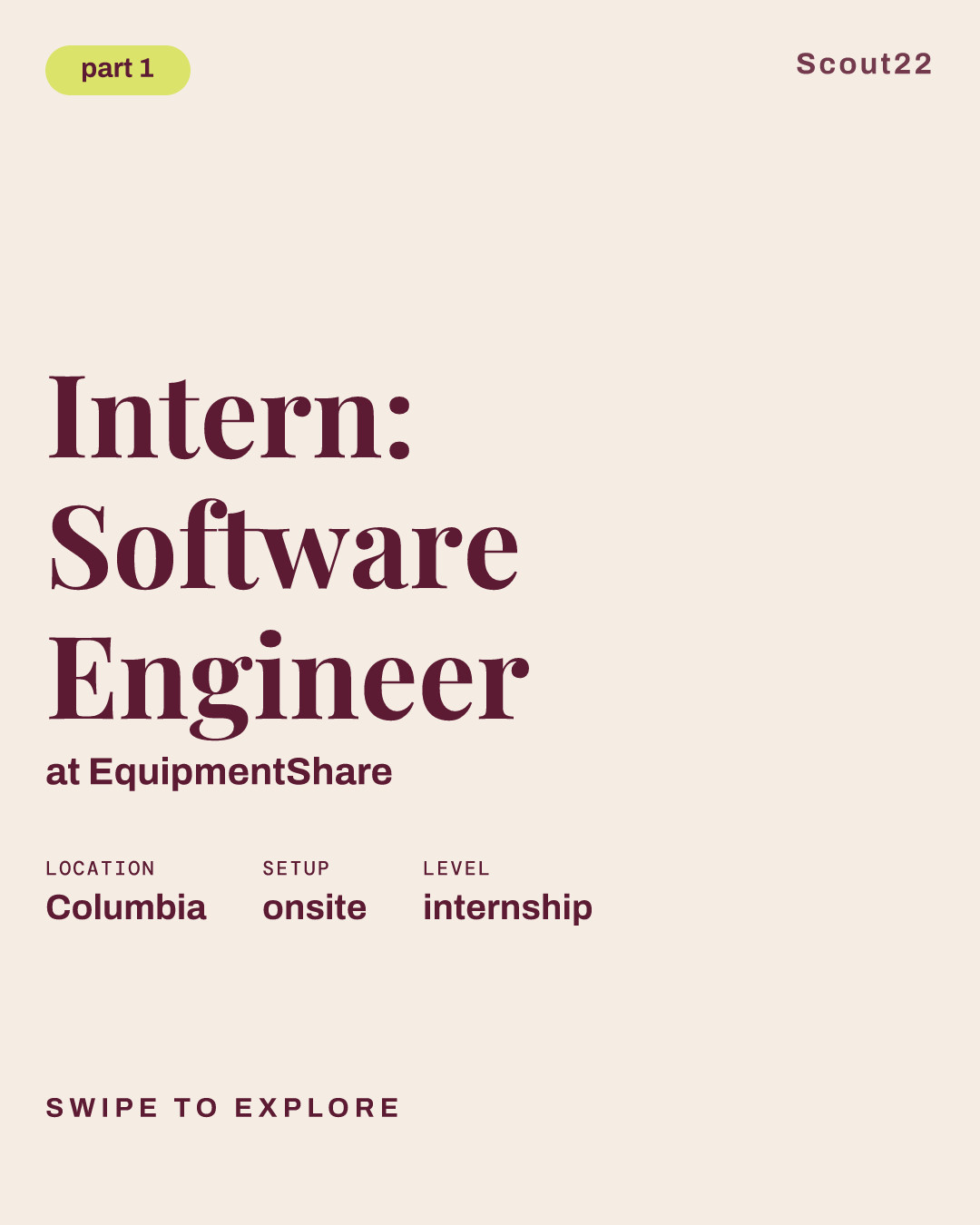 Intern: Software Engineer at EquipmentShare