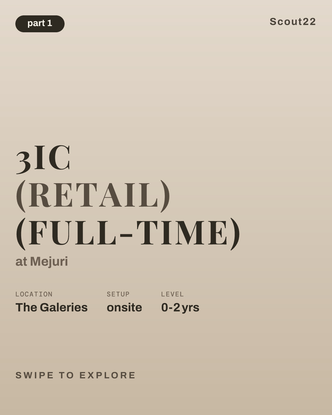 3IC (Retail) (Full-time) at Mejuri