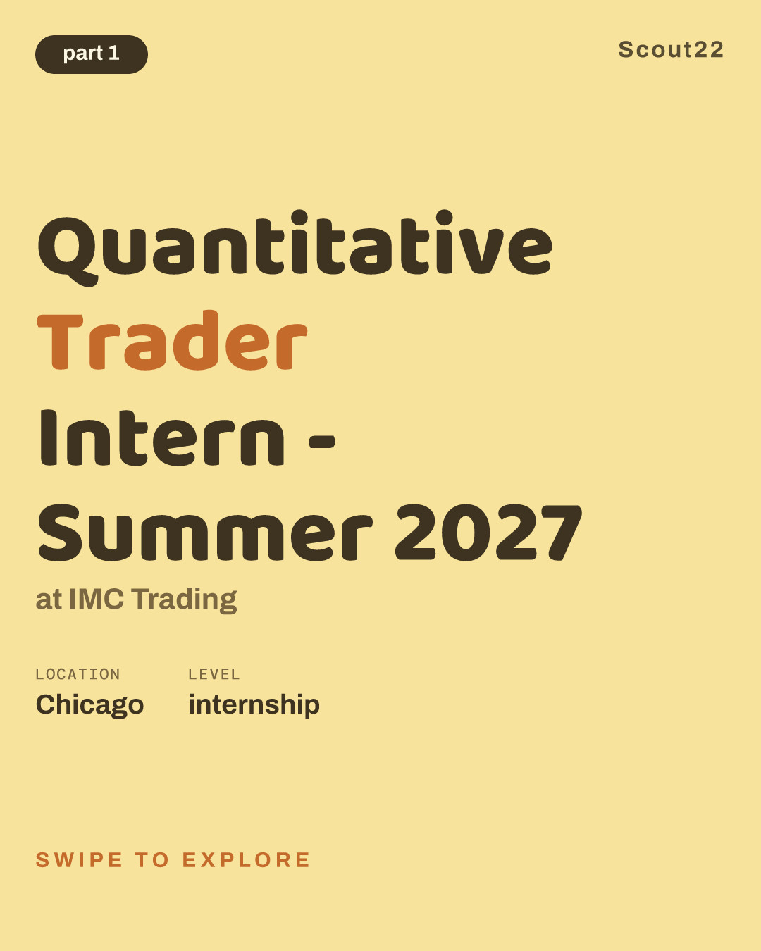 Quantitative Trader Intern - Summer 2027 at IMC Trading