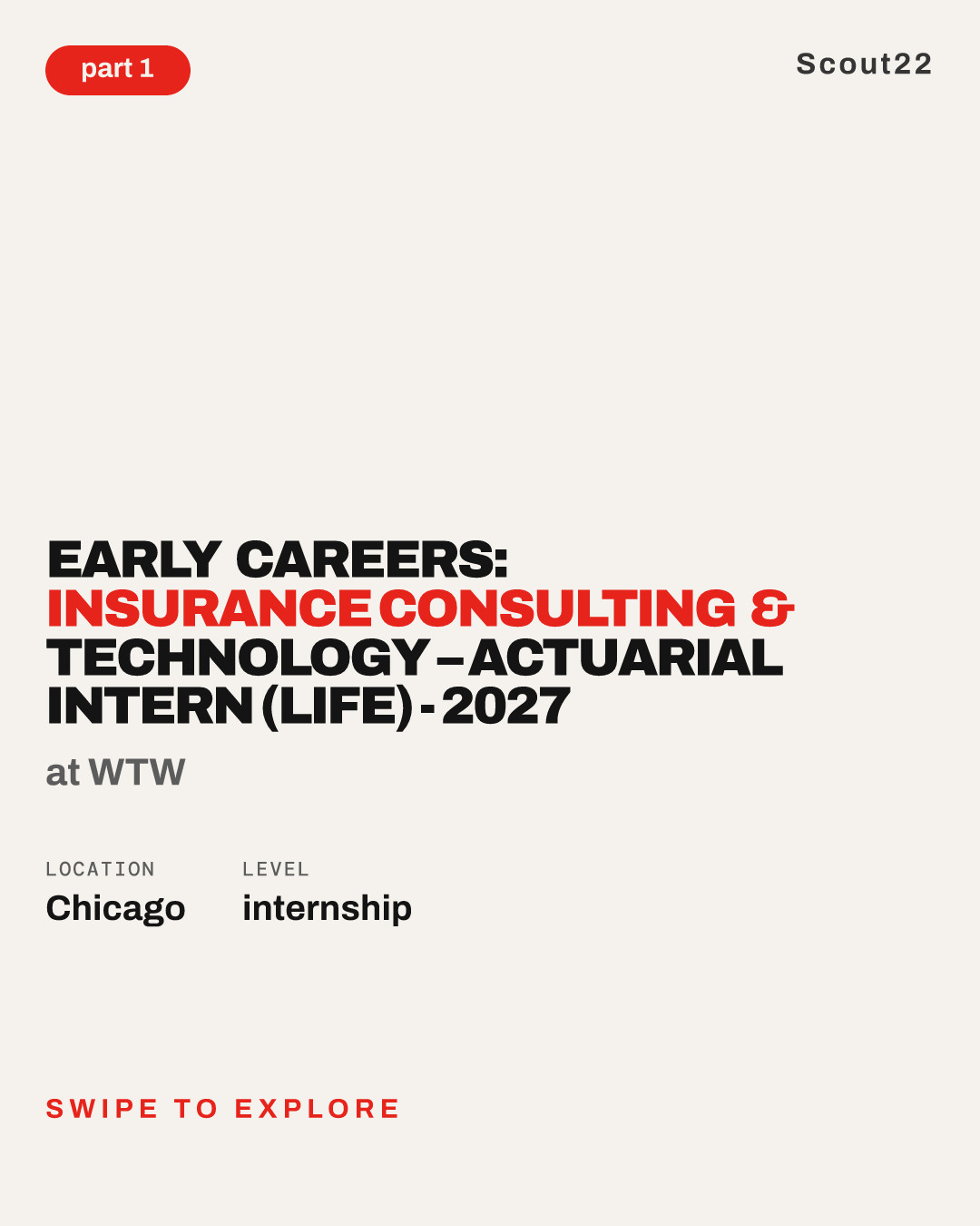 Early Careers: Insurance Consulting & Technology – Actuarial Intern (Life) - 2027 at WTW