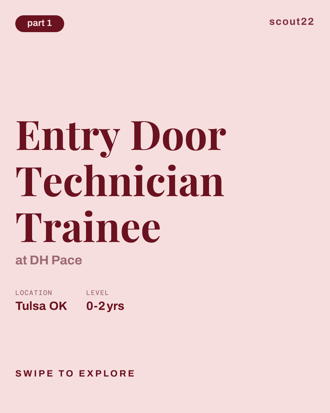 Entry Door Technician Trainee at DH Pace