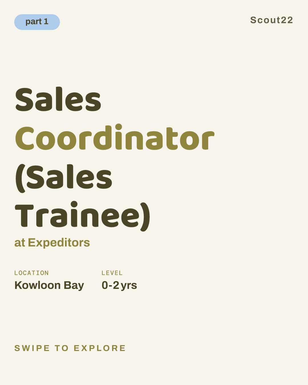 Sales Coordinator (Sales Trainee) at Expeditors