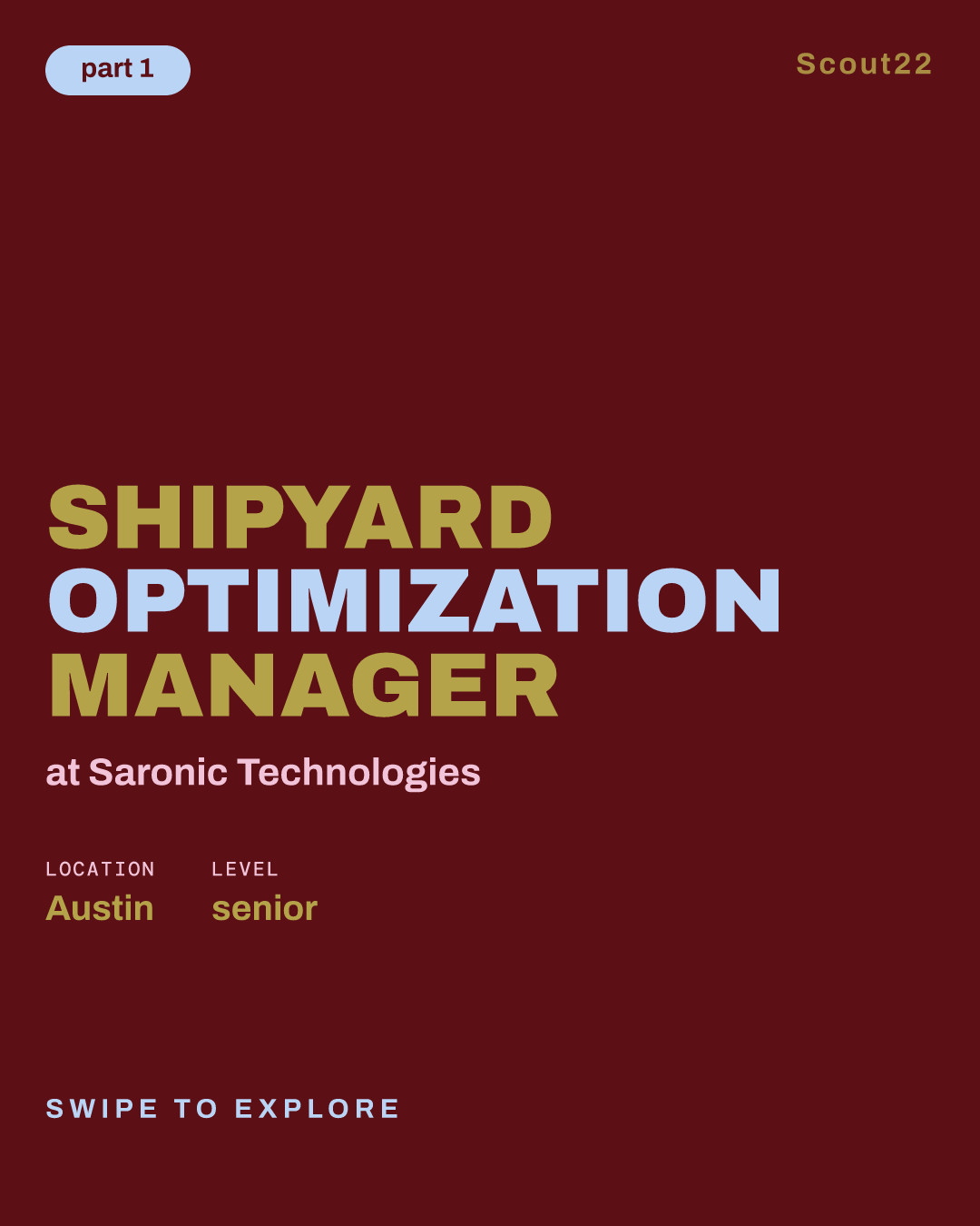 Shipyard Optimization Manager at Saronic Technologies