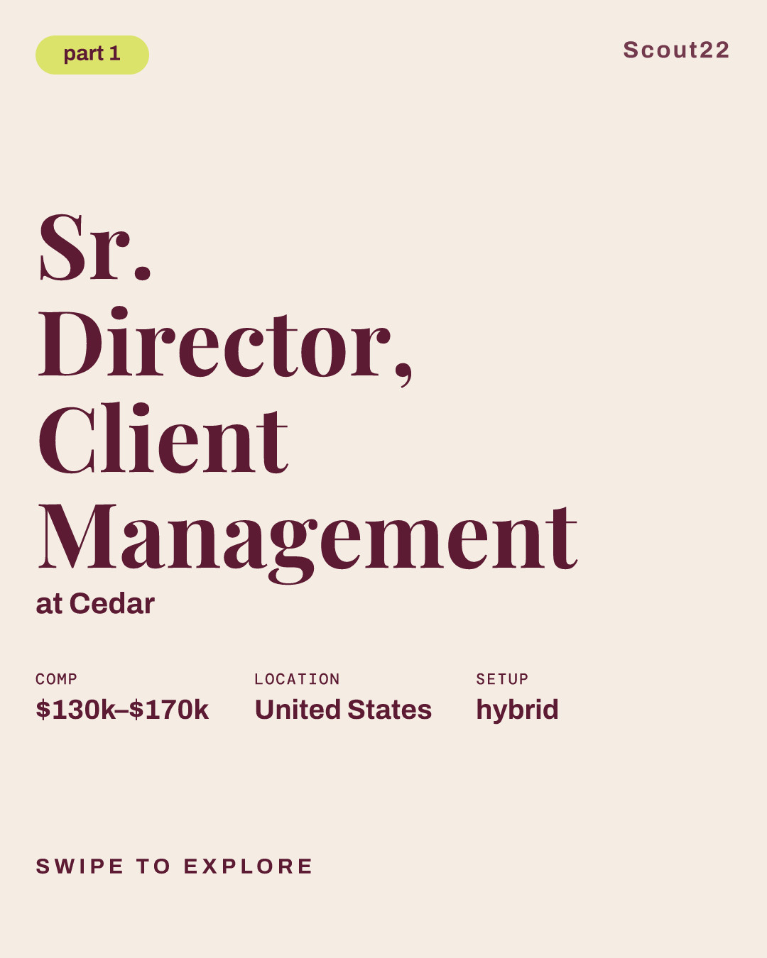 Sr. Director, Client Management at Cedar