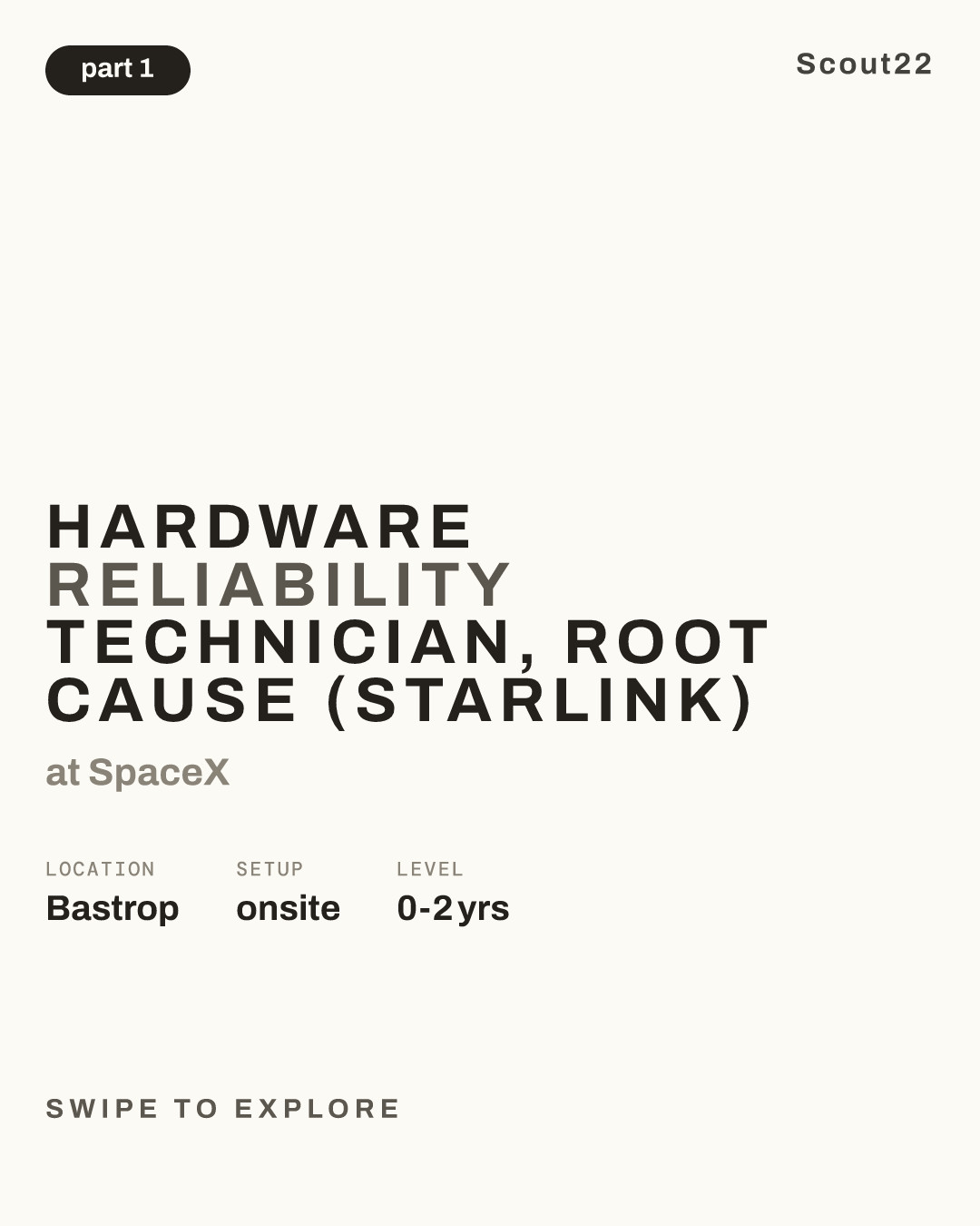 Hardware Reliability Technician, Root Cause (Starlink) at SpaceX