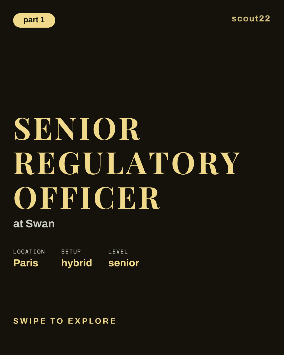 Senior Regulatory Officer at Swan
