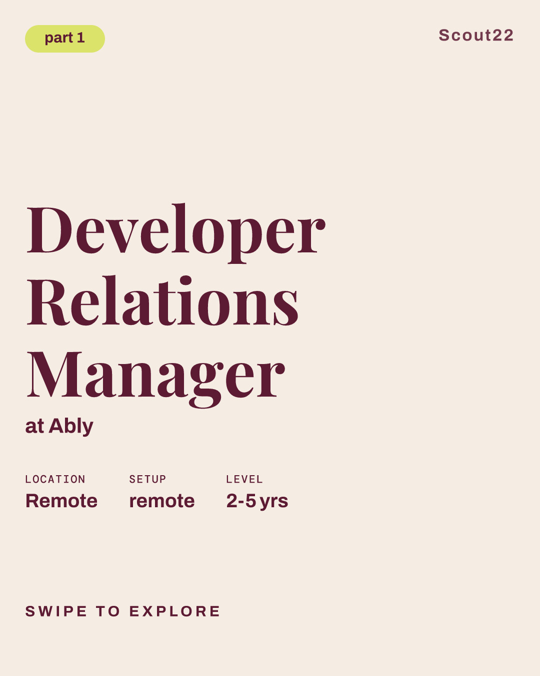 Developer Relations Manager at Ably