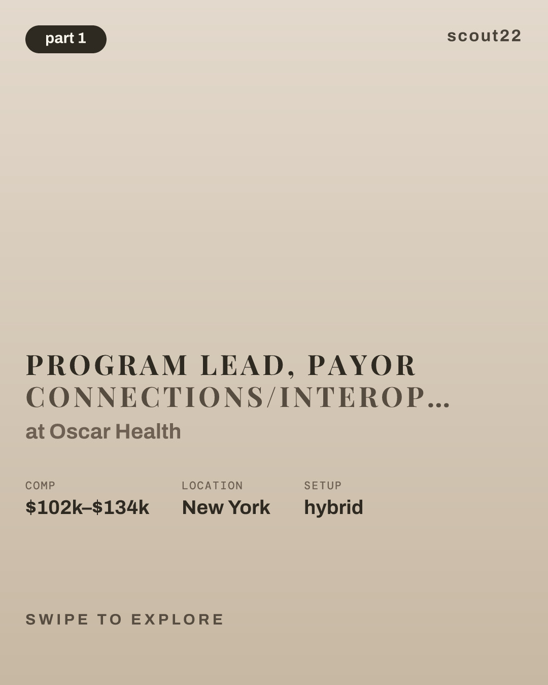 Program Lead, Payor Connections/Interoperability at Oscar Health