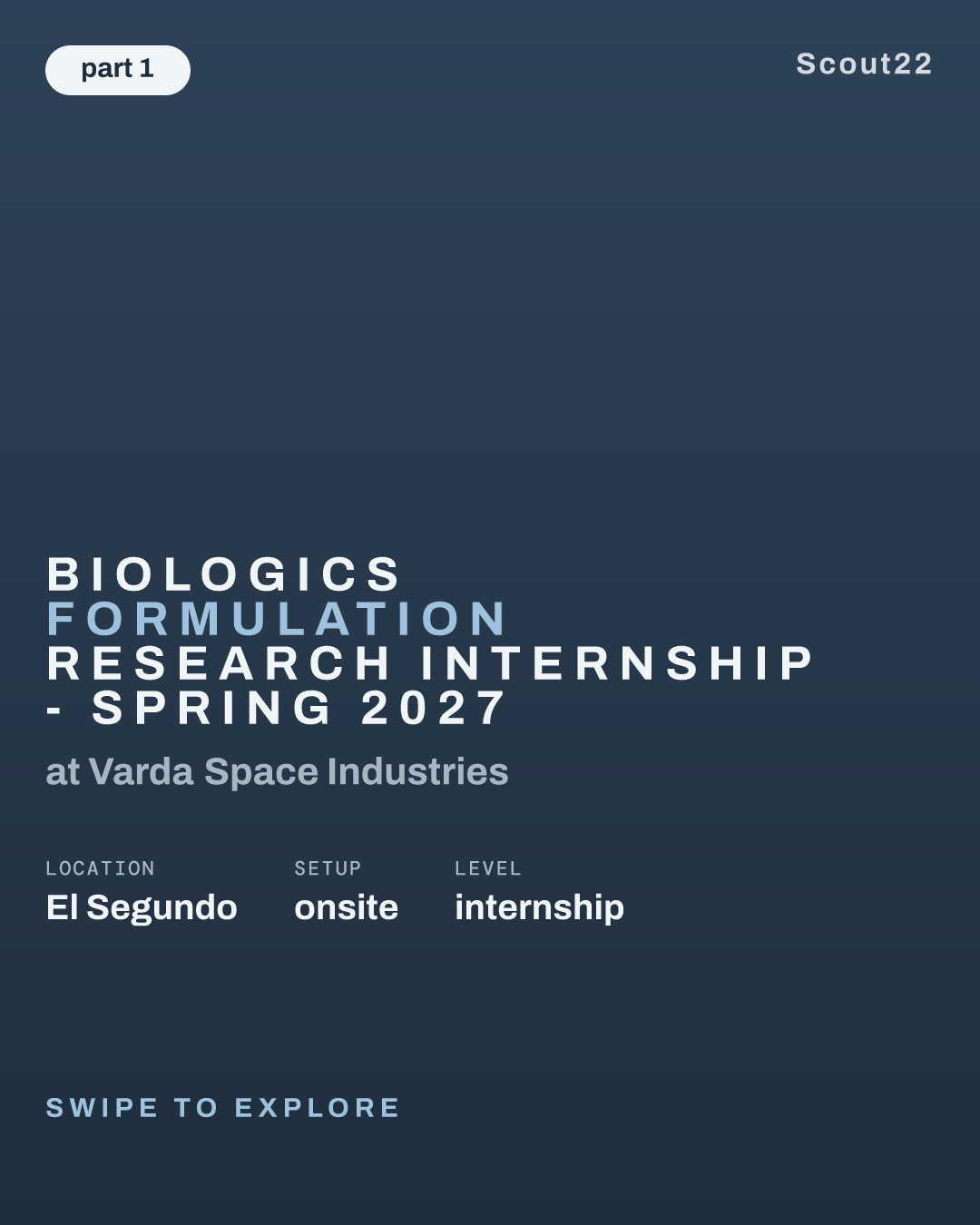 Biologics Formulation Research Internship - Spring 2027 at Varda Space Industries
