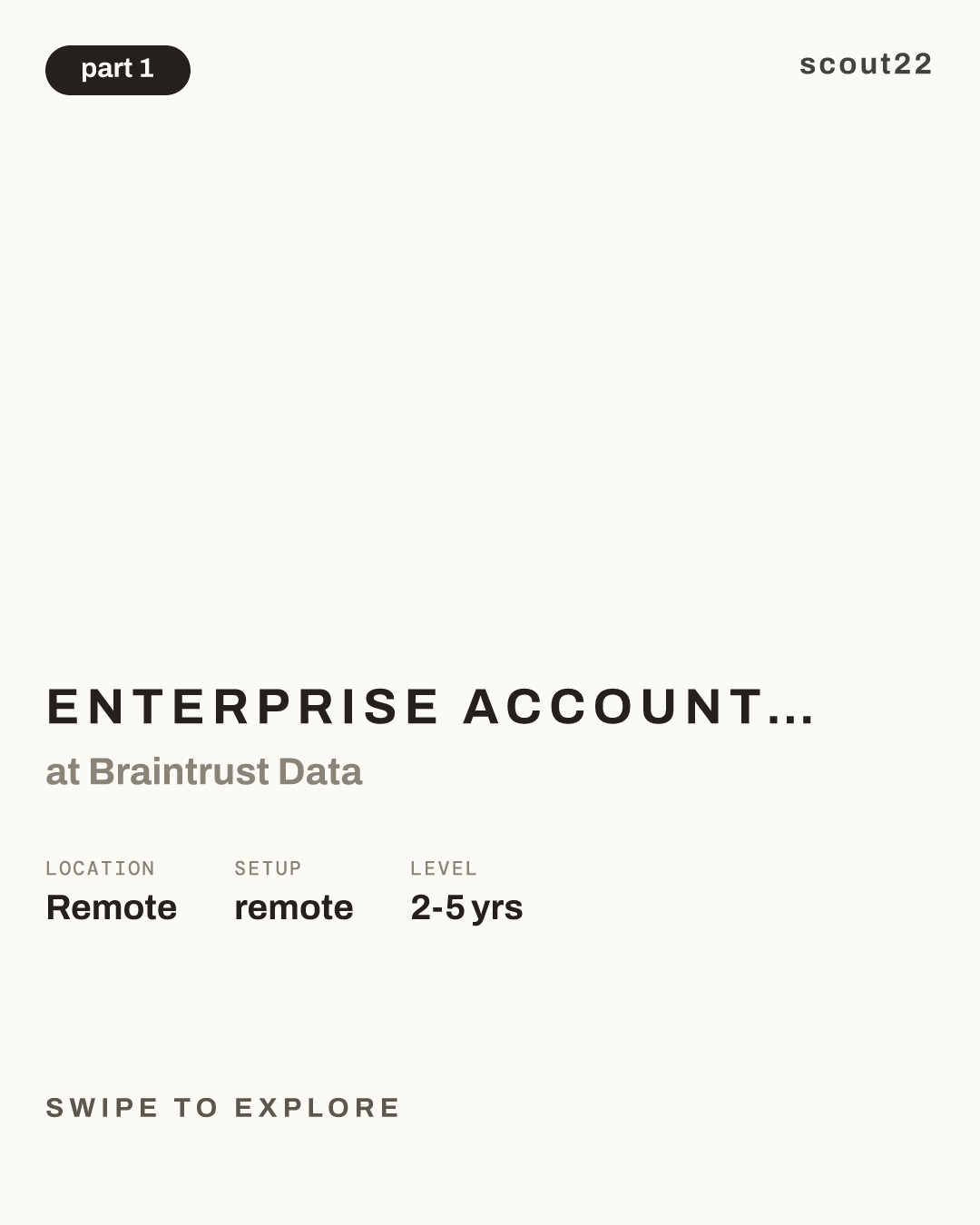 Enterprise Account Executive (Central Region) at Braintrust Data