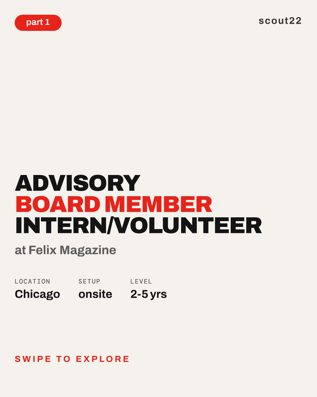 Advisory Board Member Intern/Volunteer at Felix Magazine