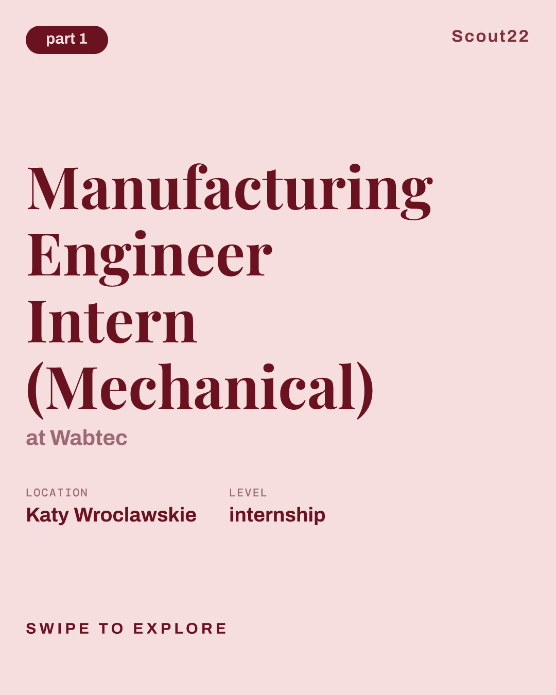 Manufacturing Engineer Intern (Mechanical) at Wabtec
