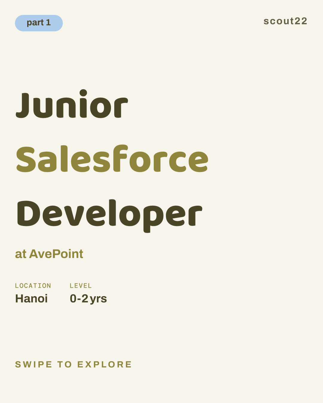 Junior Salesforce Developer at AvePoint