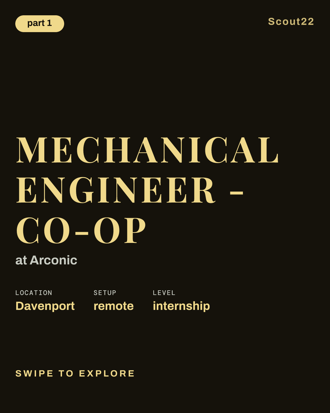 Mechanical Engineer - Co-op at Arconic