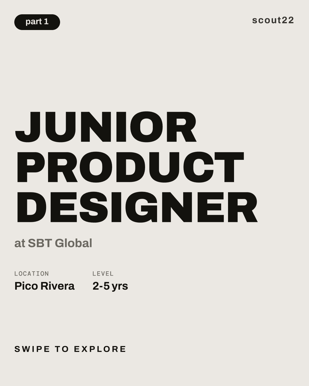 Junior Product Designer at SBT Global