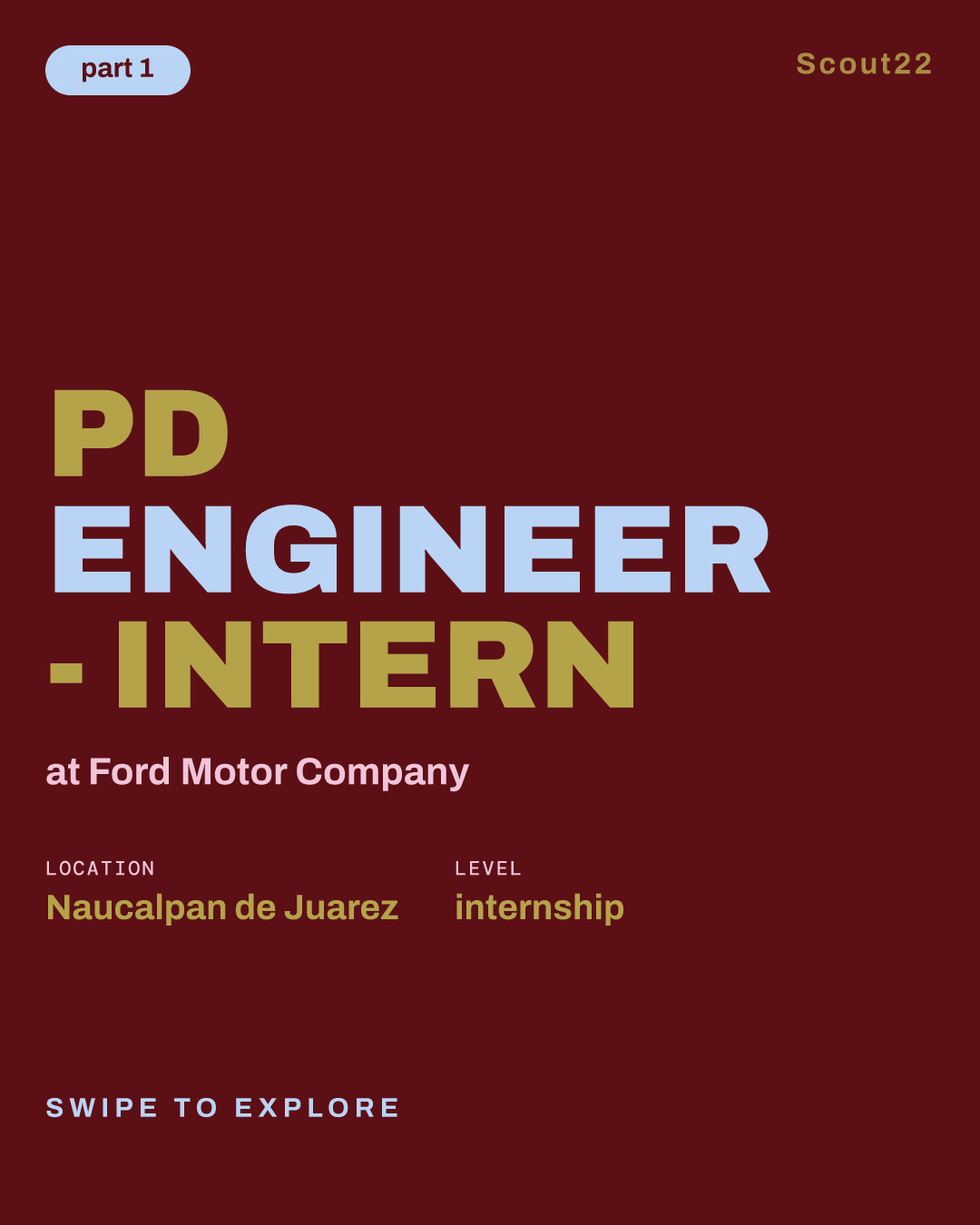 PD Engineer - Intern at Ford Motor Company
