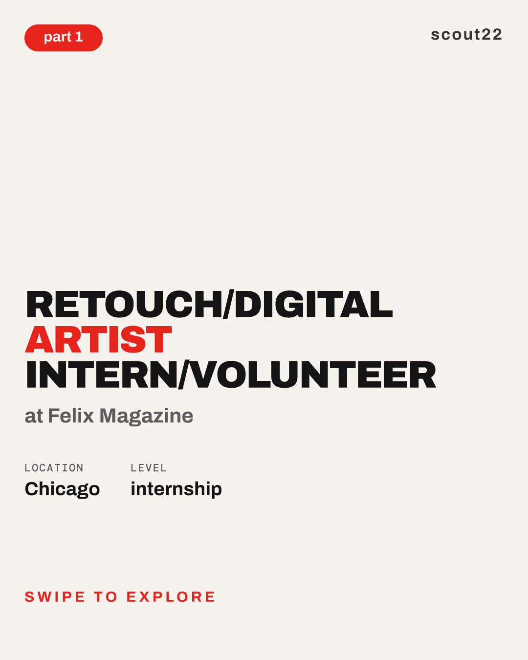 Retouch/Digital Artist Intern/Volunteer at Felix Magazine