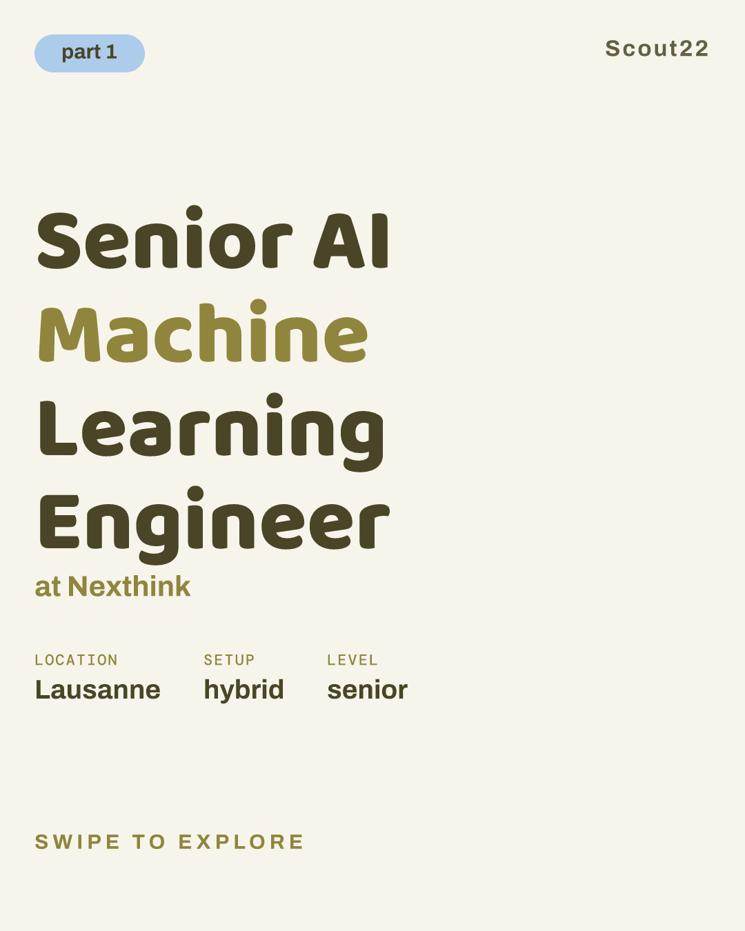 Senior AI Machine Learning Engineer at Nexthink