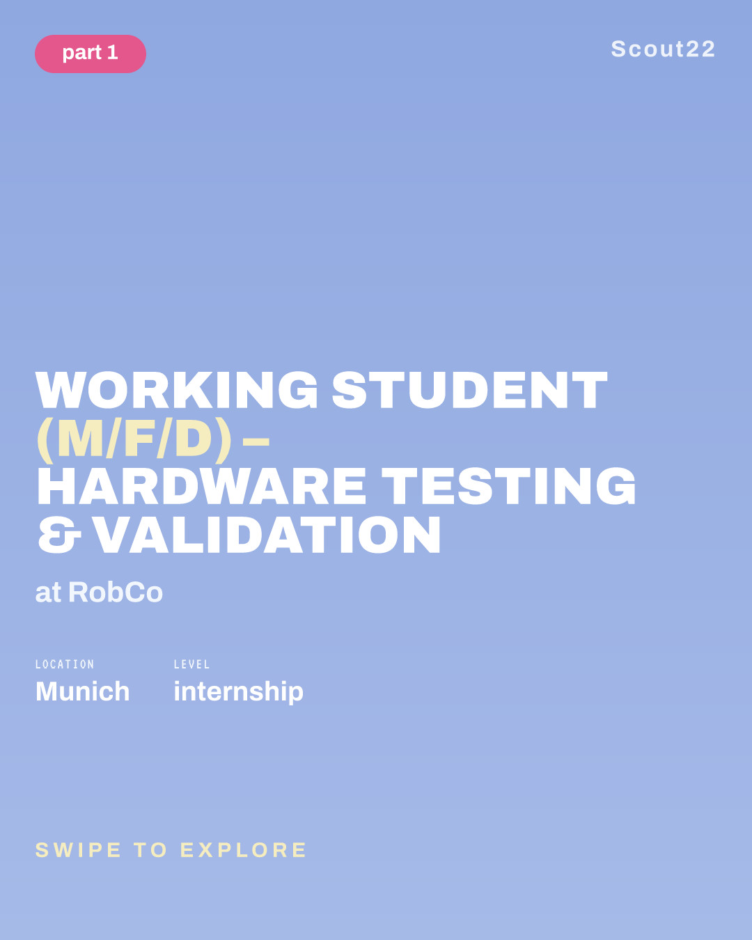 Working Student (m/f/d) – Hardware Testing & Validation at RobCo