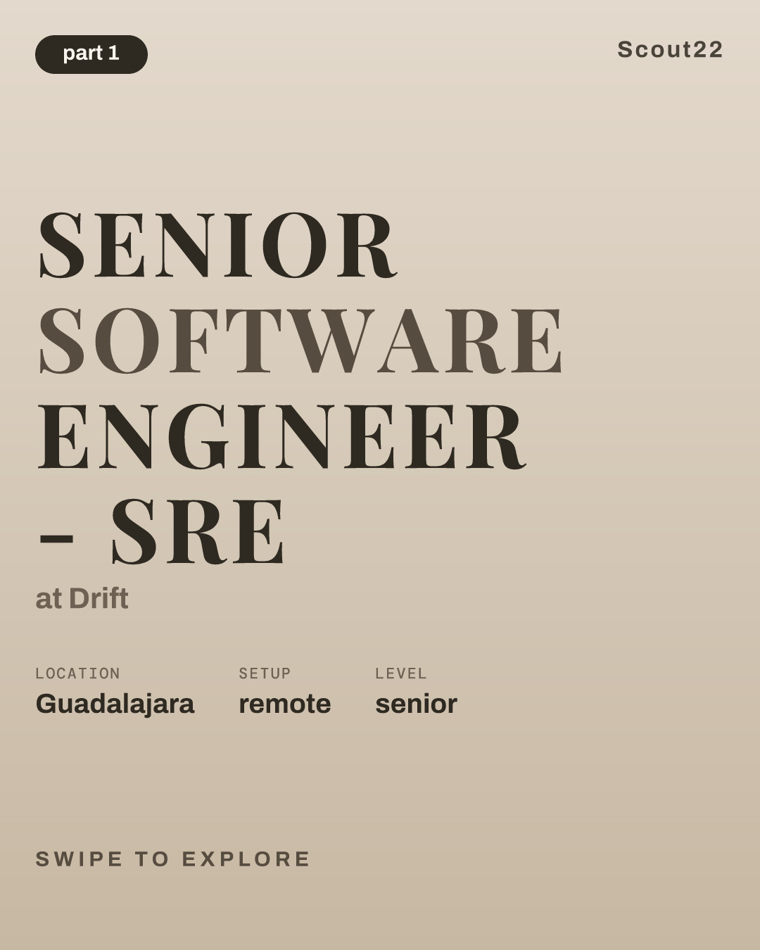 Senior Software Engineer - SRE at Drift