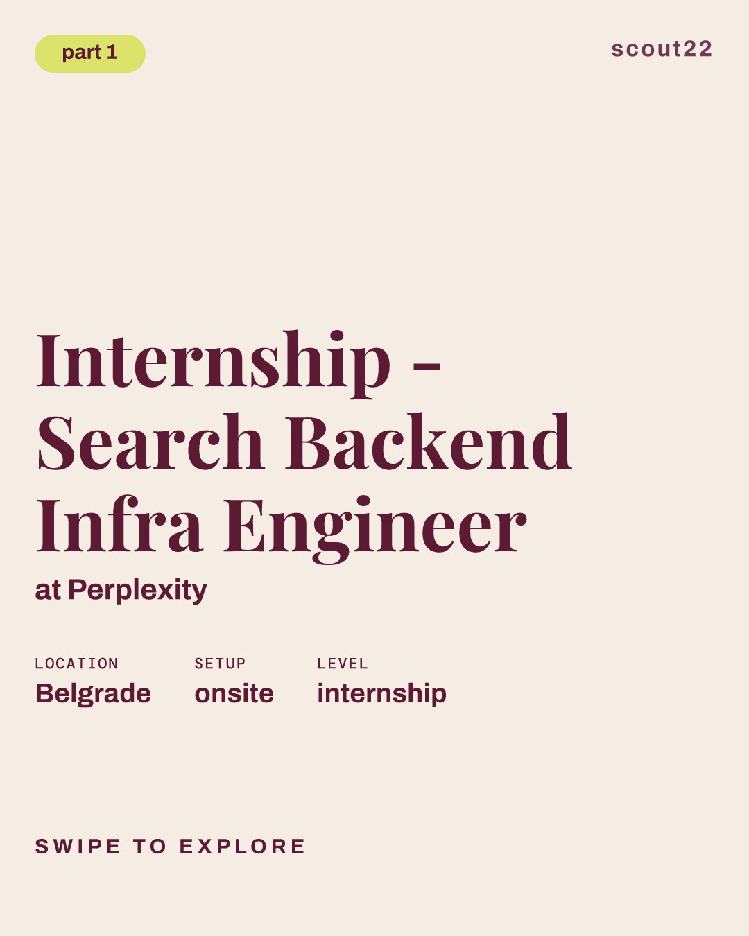 Internship - Search Backend Infra Engineer at Perplexity