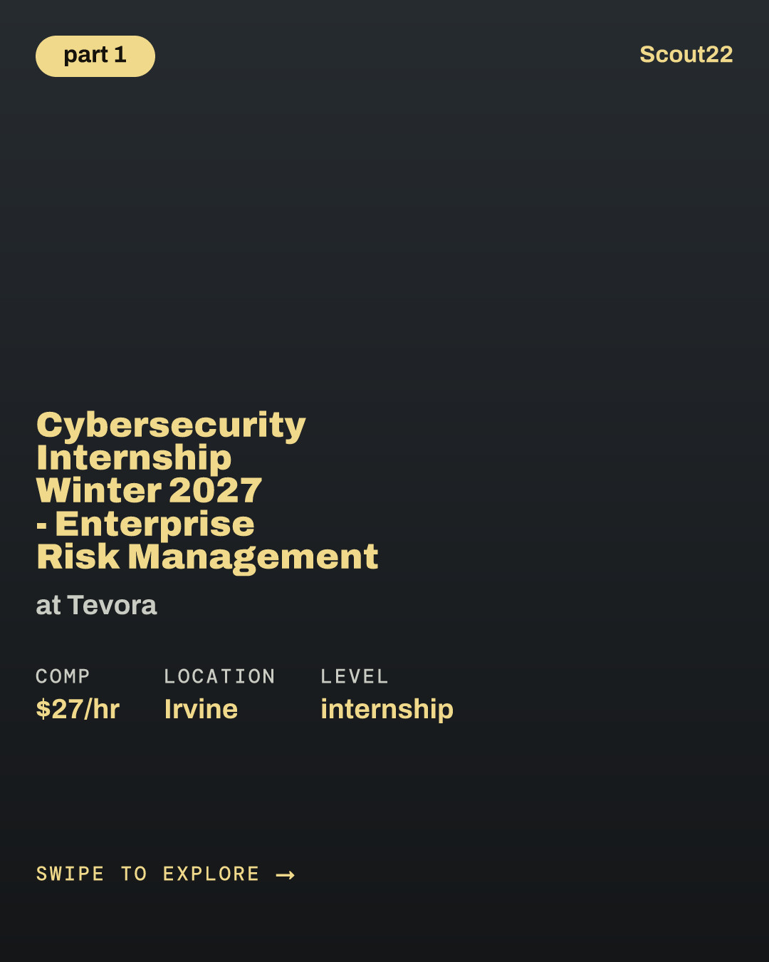 Cybersecurity Internship Winter 2027 - Enterprise Risk Management at Tevora