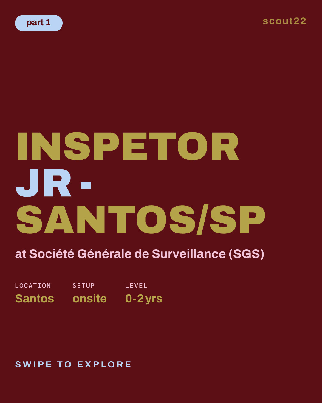 INSPETOR JR - SANTOS/SP at Société Générale de Surveillance (SGS)