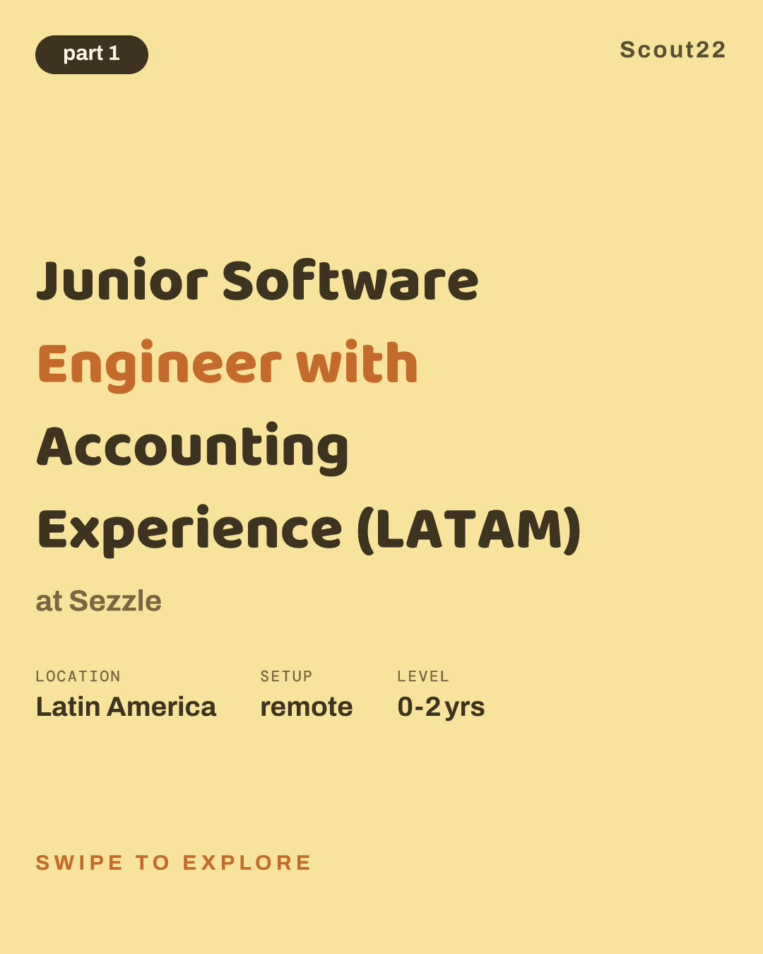 Junior Software Engineer with Accounting Experience (LATAM) at Sezzle