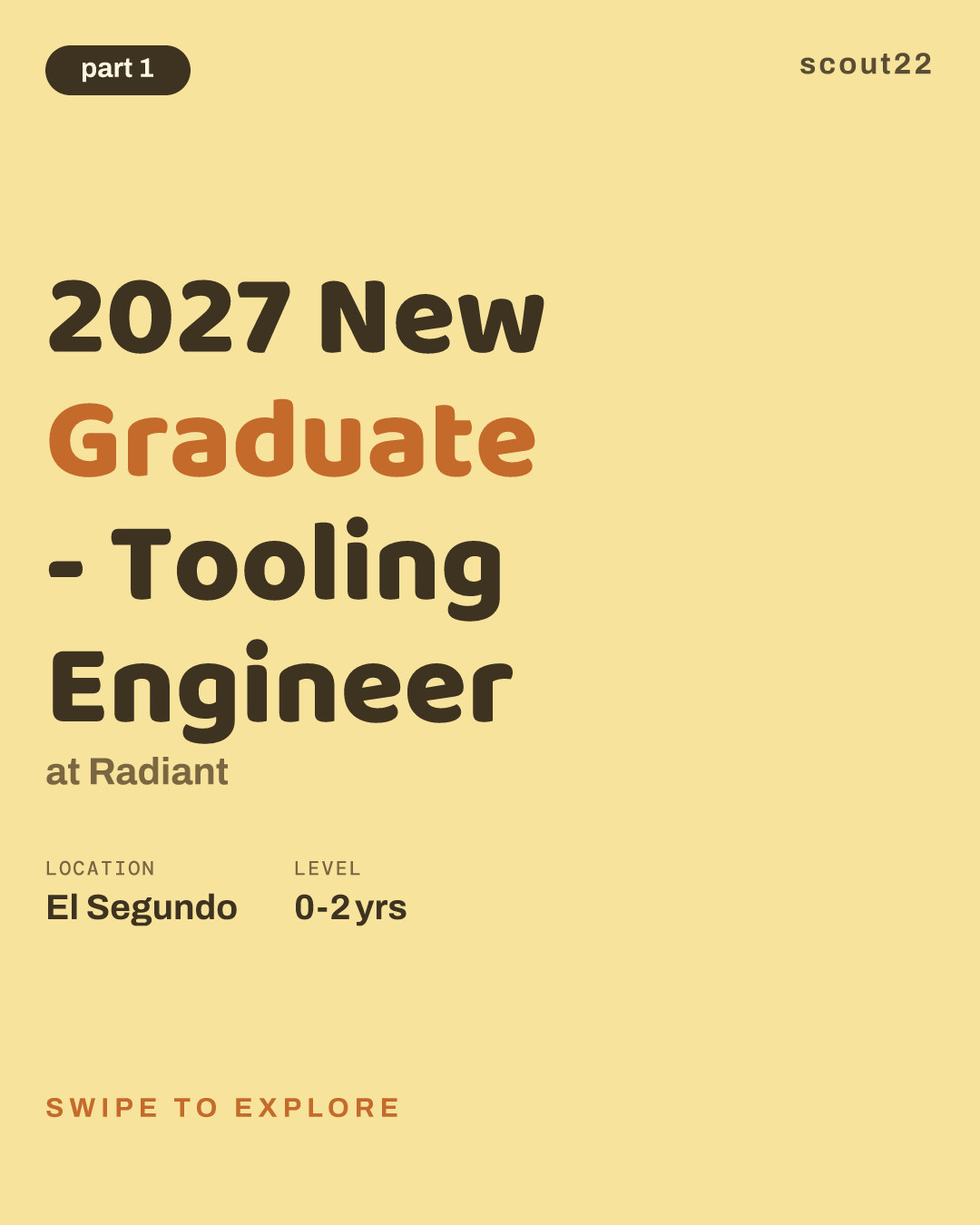 2027 New Graduate - Tooling Engineer at Radiant