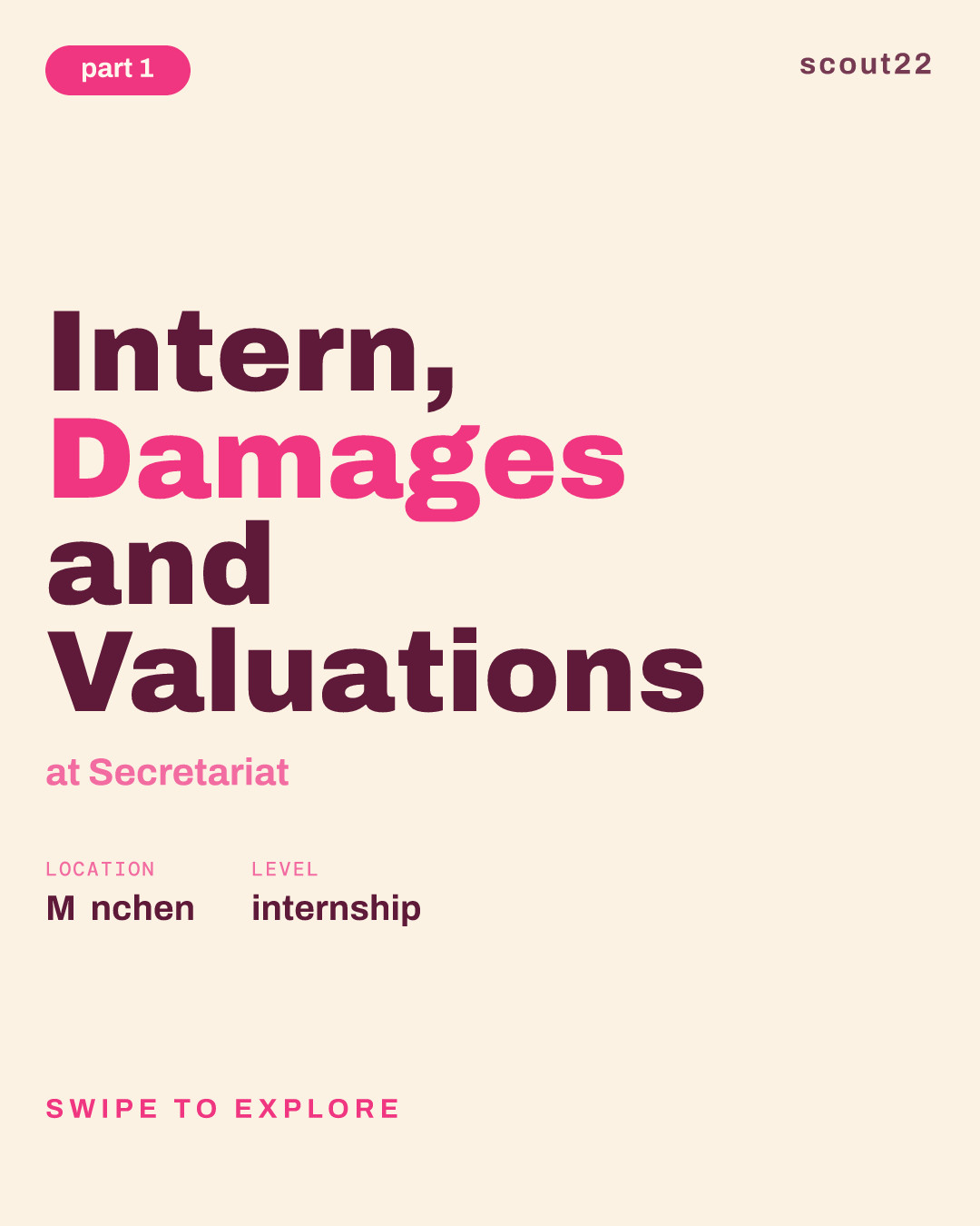 Intern, Damages and Valuations at Secretariat
