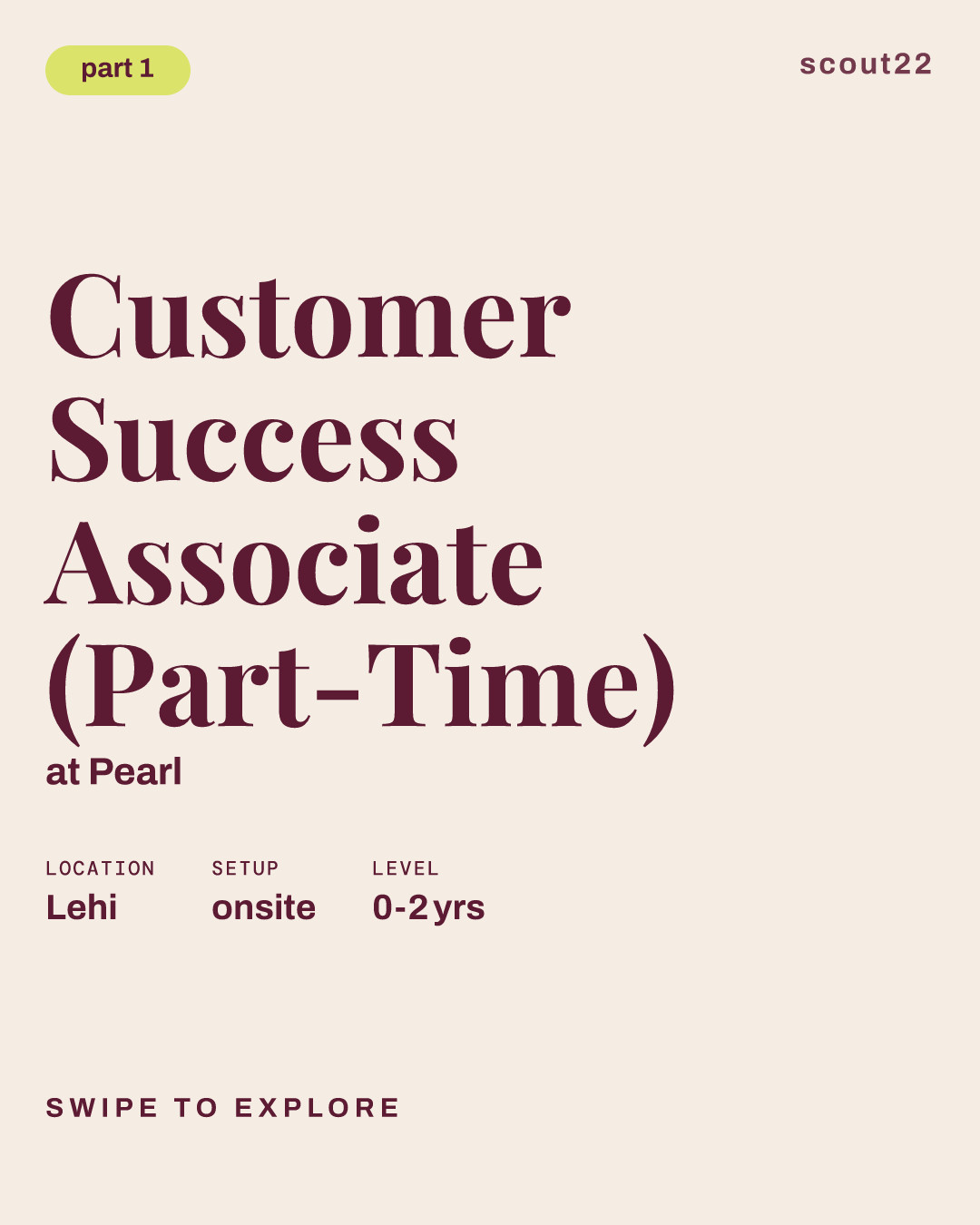 Customer Success Associate (Part-Time) at Pearl