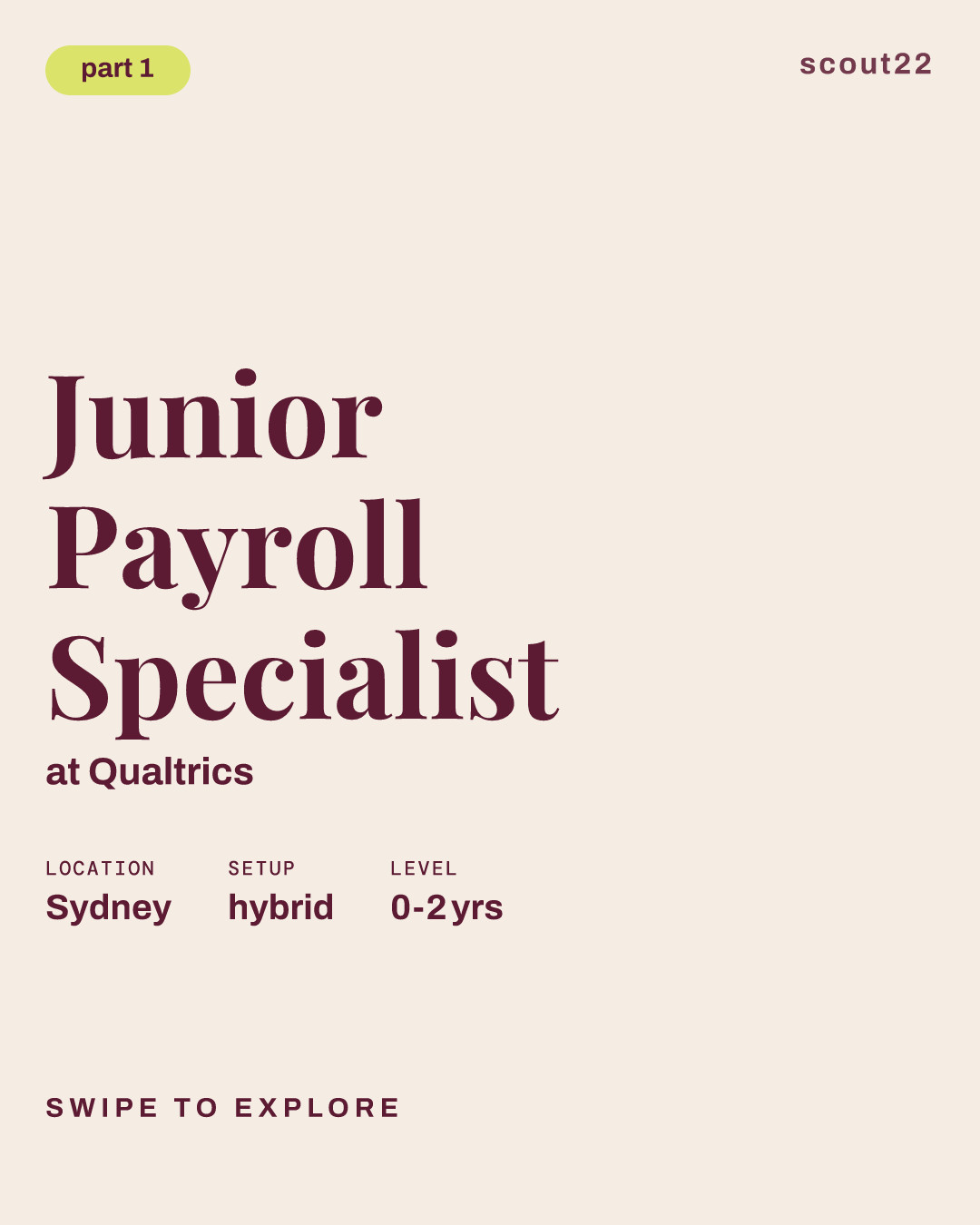 Junior Payroll Specialist at Qualtrics