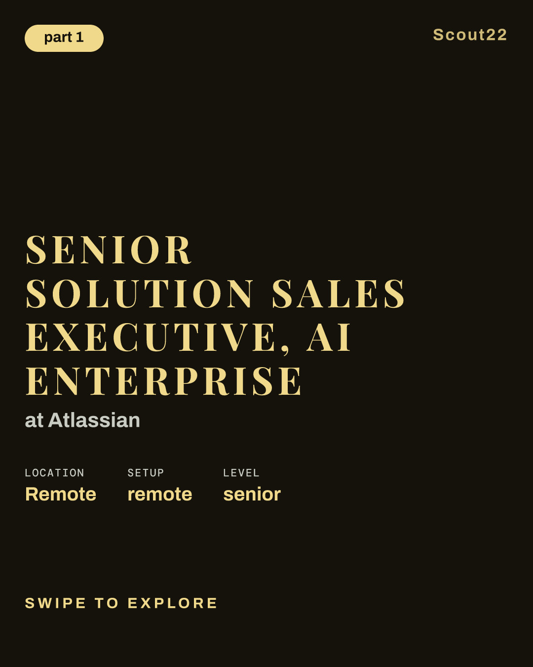 Senior Solution Sales Executive, AI Enterprise at Atlassian