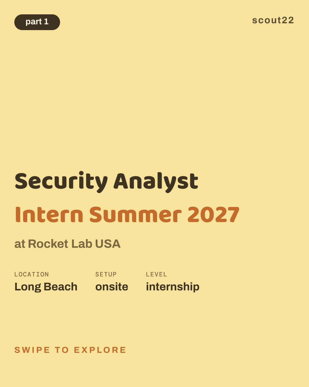 Security Analyst Intern Summer 2027 at Rocket Lab USA