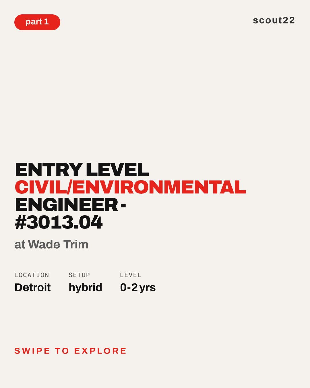 Entry Level Civil/Environmental Engineer - #3013.04 at Wade Trim