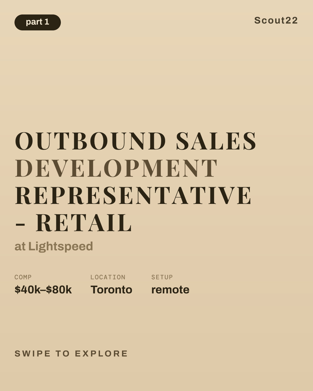 Outbound Sales Development Representative - Retail at Lightspeed