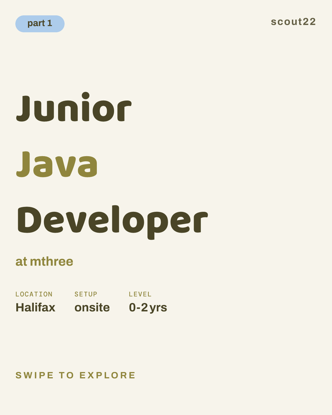 Junior Java Developer at mthree