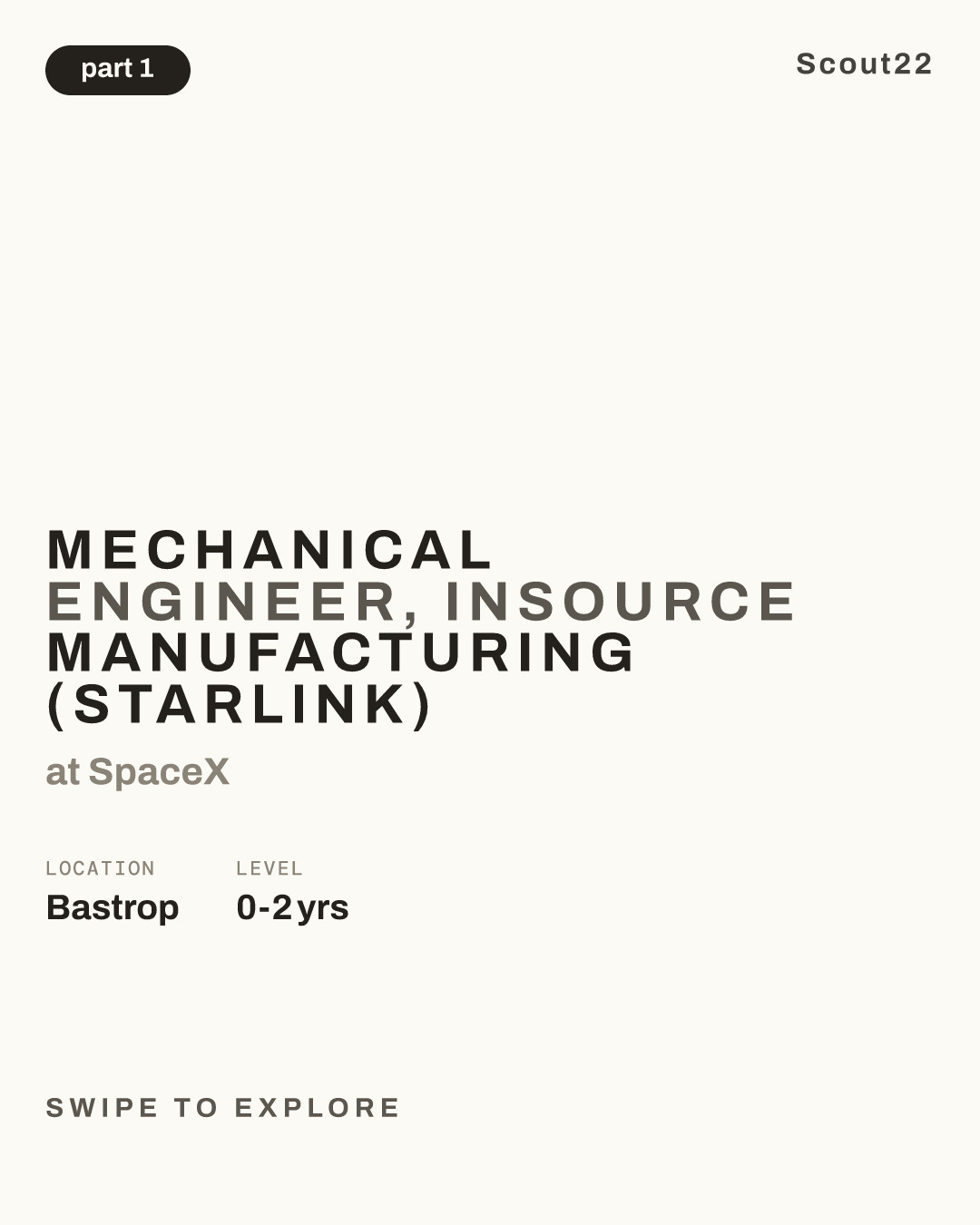 Mechanical Engineer, Insource Manufacturing (Starlink) at SpaceX