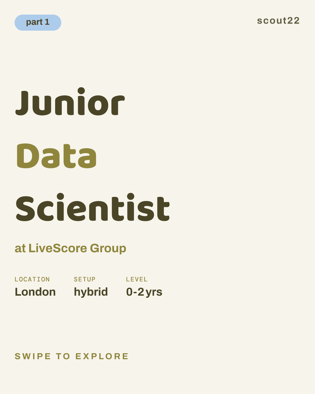 Junior Data Scientist at LiveScore Group