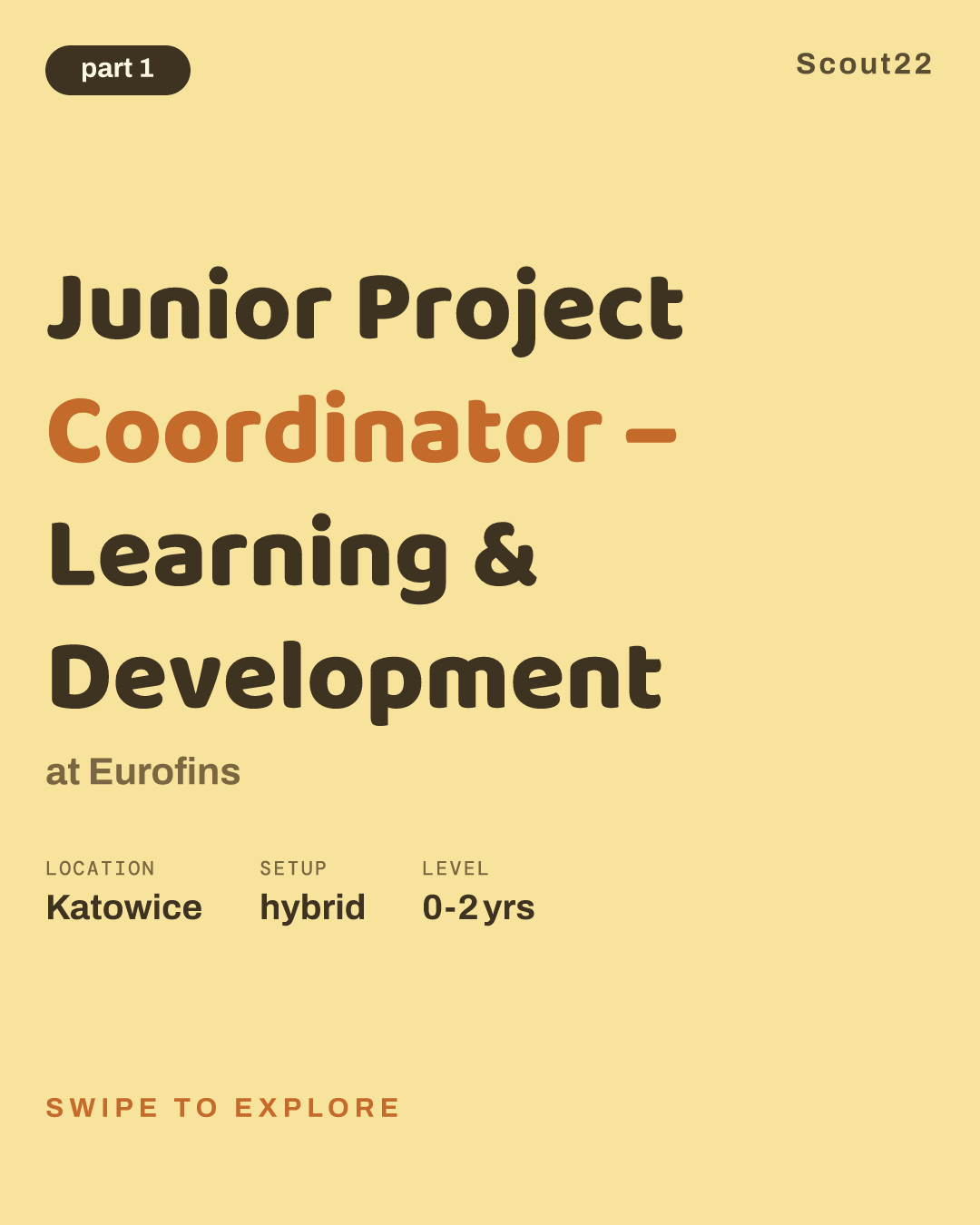 Junior Project Coordinator – Learning & Development at Eurofins