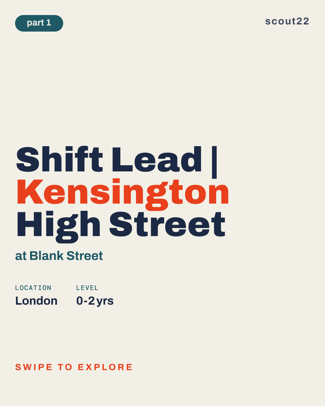 Shift Lead | Kensington High Street at Blank Street