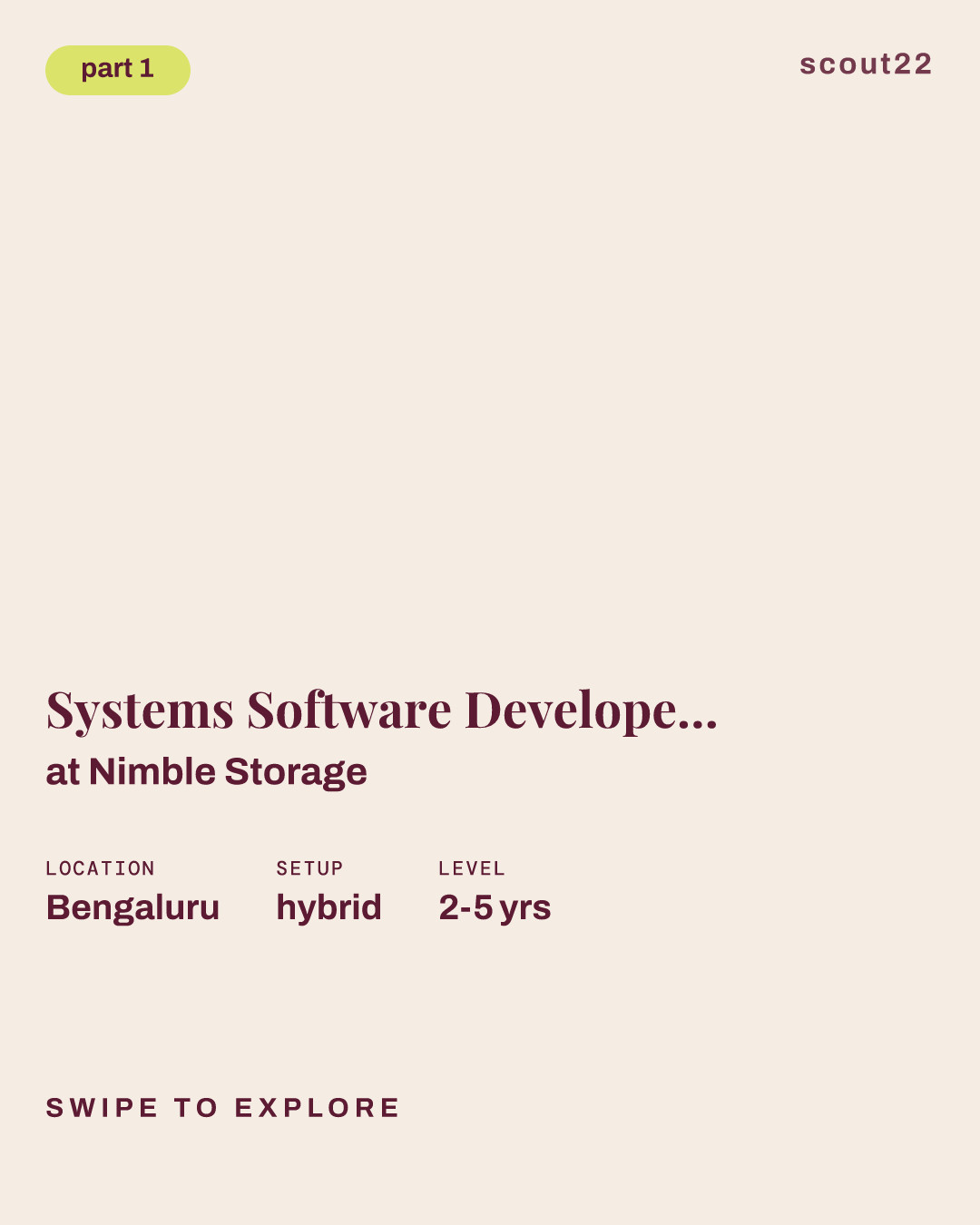Systems Software Developer - OS, Filesystem at Nimble Storage