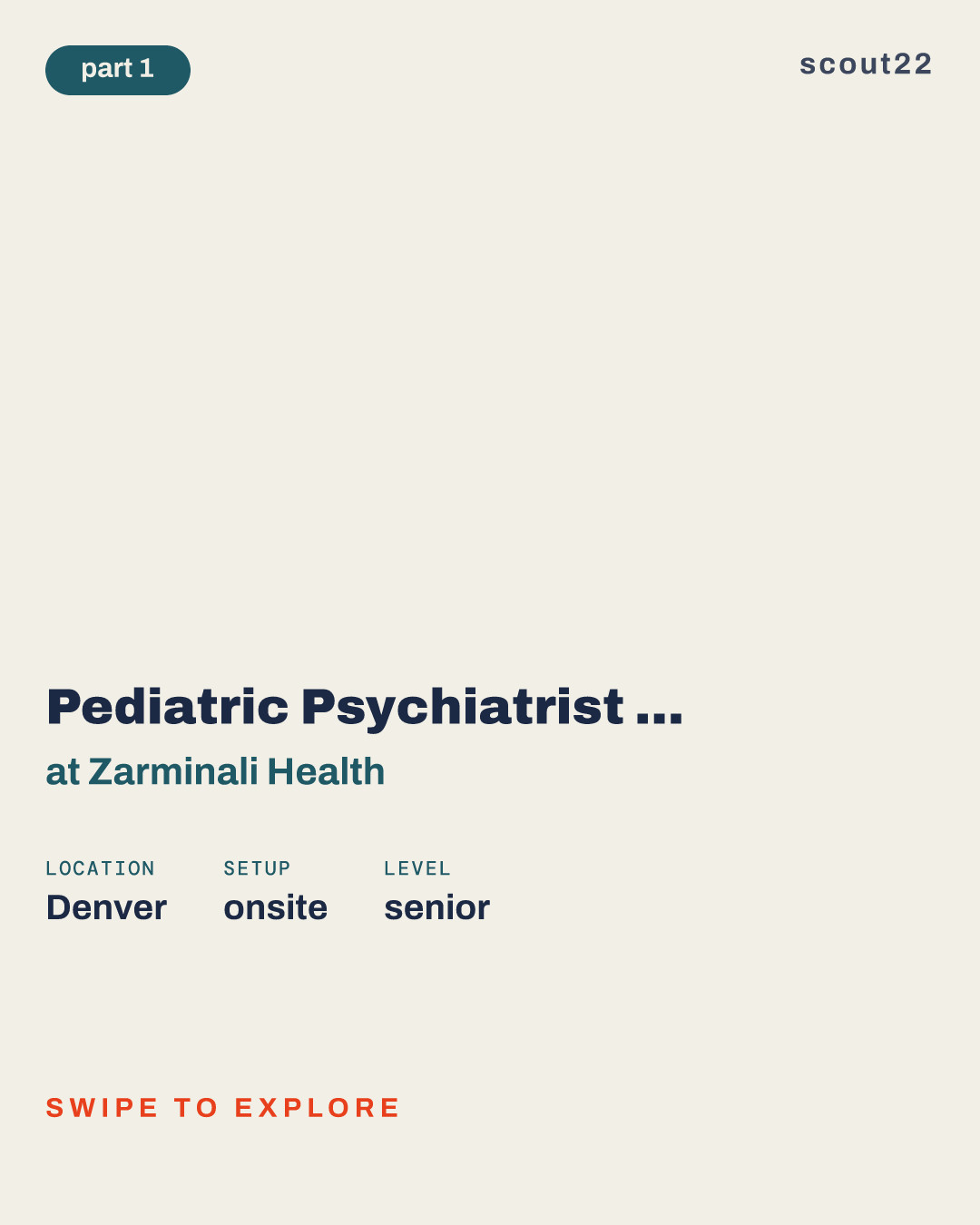 Pediatric Psychiatrist - Help Shape a New Integrated Care Program | Denver, COPsychiatry - Child & Adolescent at Zarminali Health