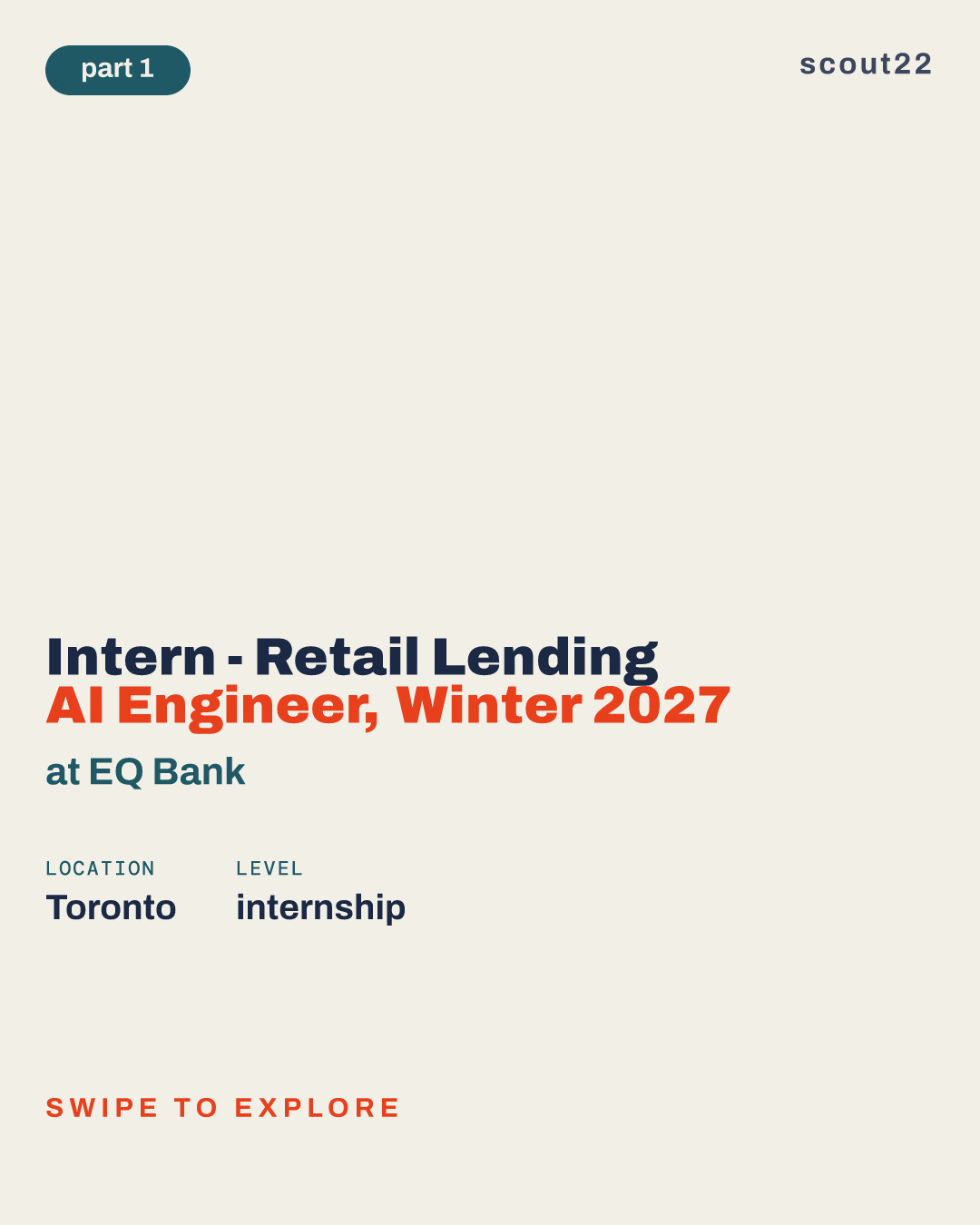 Intern - Retail Lending AI Engineer, Winter 2027 at EQ Bank